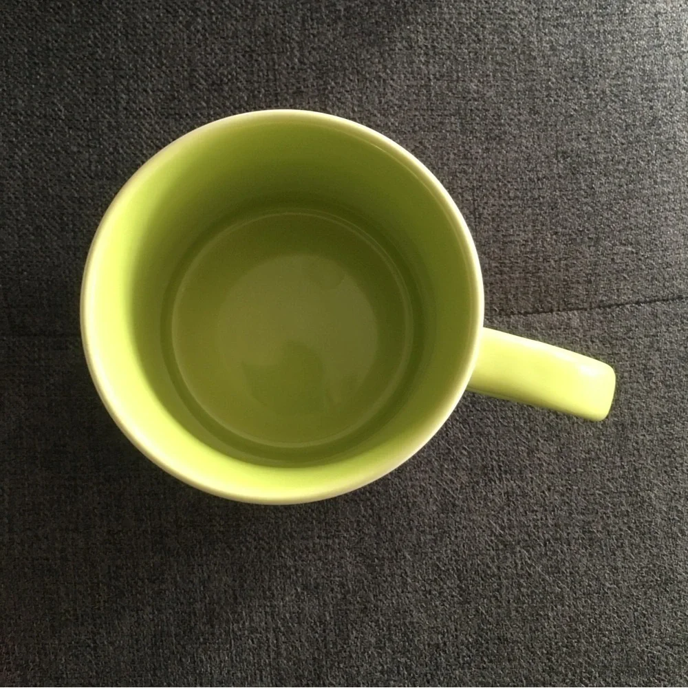 Disney Characters Mug White Lime Green 15 oz